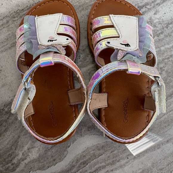 George Kids Unicorn Sandals - Brown and Iridescent - Picture 2 of 3